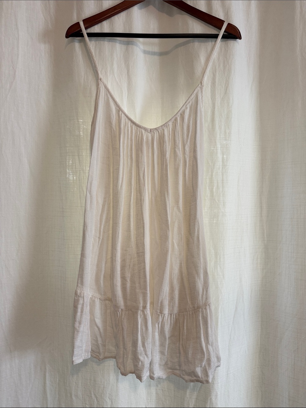 Billabong White Lightweight Spaghetti Strap Camisole Dress